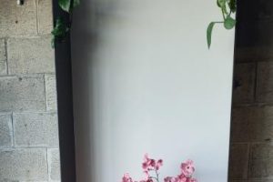 clear vase with flowers