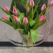 vase with tulips
