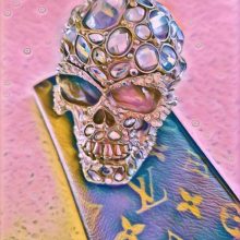 graphic with a skull